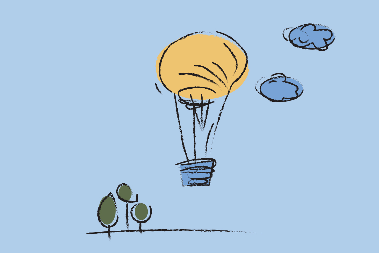 Dorenda-Britten-Principles-Inspiration Illustration of a balloon in the sky